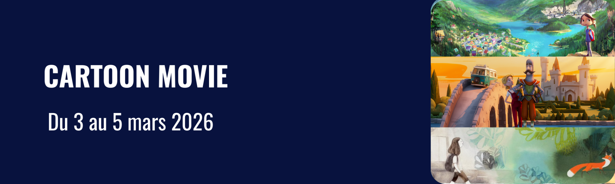 Bouton menant vers la page Cartoon Movie