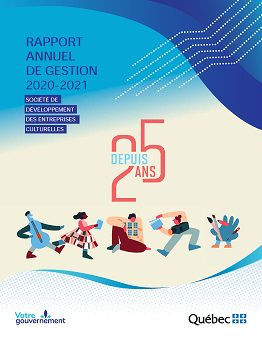 Visuel menant vers le rapport annuel de gestion 2020-2021 de la SODEC