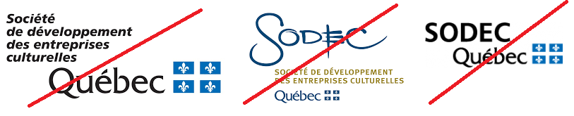 Logos de lLogos de la SODEC à ne pas utiliser