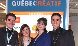 Photo d'invités du pavillon Québec créatif au MIPTV 2018