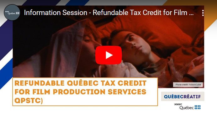Image leading to the video of the information session on the Refundable Tax Credit for Film Production Services