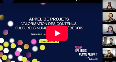Visuel menant vers la vidéo Rencontre d'info pour les entreprises en création de balados